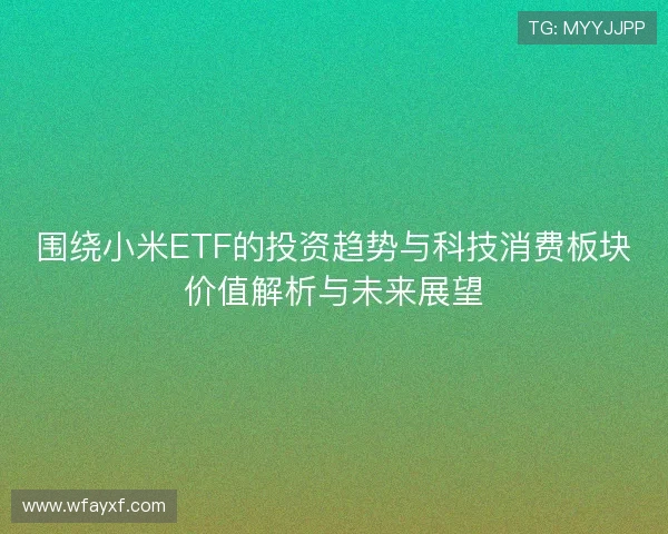 围绕小米ETF的投资趋势与科技消费板块价值解析与未来展望